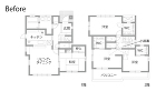 優しさの家 | 施工事例 | リフォーム... 戸建てリノベーション　既存間取り図