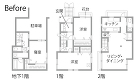 子どもたちへの贈り物は、思い出紡ぐ新たな... 戸建てリノベーション 既存間取り図