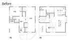 充実の収納ですっきりゆったり | リノベ... 戸建てリノベーション　既存間取り図