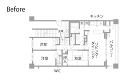 大切なものを、いつもそばに | リノベー... マンションリノベーション 既存間取り図