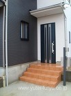福岡市 新築外構施工事例|青いガラスブロ...