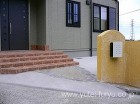 クローバーをブラストしたガラスブロック ...