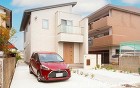 ぐり石と植栽で作るシンプルモダン外構 |... 新築外構 全景