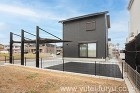 遠賀郡 新築外構施工事例|機能門柱と後方... 三協アルミ ダブルフェース