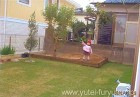 塗り壁とモザイクタイルの門柱 Zimaテ...