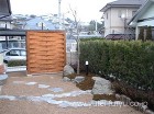 古窯レンガと自然石を使った庭 | 福岡・... 砂利と自然石