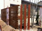 北九州市 庭リフォーム施工事例|かわいい... ウッドフェンス 立て込み
