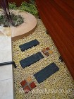 モザイクタイルがオシャレな立水栓のある庭...
