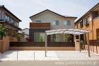 糟屋郡 外構工事施工事例|かわいい鋳物門... 新築外構全景