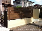 外構リフォーム 門まわり工事 | 福岡・... 木樹脂フェンス