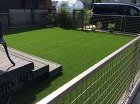 埼玉県川越市：人工芝ネオグリーンを使った広々ドッグラン　　施工後、防草シートも敷いて草が生える心配もありません。