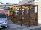 アイアンウッドパーゴラフェンスの駐輪場　所沢
