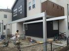 ふじみ野市　新築外構　カーポートの柱を立てました
