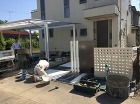 富士見市I様邸 黒と白を基調にしたシンプ... 富士見市 床、レンガ貼り