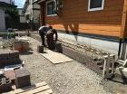 川越市　土留め兼花壇造作中