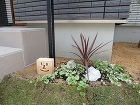 萩市T邸　新築エクステリア　乱形石　Eウッドスタイル