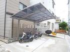 施工例機能門柱 三協アルミ マイリッシュ... ガレージまわり 駐輪場屋根 土間コンクリ...