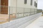 防犯砂利の外構施工例(現場番号:2717... メッシュフェンス境界塀