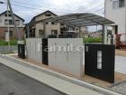 防犯砂利 バラス砕石敷き 見切りピンコロ... 塗り壁門柱 ガラスブロック 木調アルミ角...