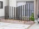 レンガ花壇 目隠し角柱の外構施工例(現場...