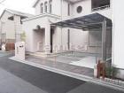 目隠しフェンス LIXILサニーブリーズ... 車庫前モダンタイル貼