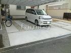駐車場 土間コンクリート 白黒防犯バラス...