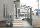 目隠しフェンス塀の外構施工例(現場番号:... サイクルポート プライスポートミニ 自転...