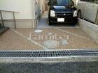 塀まわり 目隠しフェンス 新日軽セレビュ... 車庫まわり 土間コンクリート ピンコロ石...