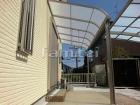木製調目隠しフェンス ピンコロ石花壇の外... 洗濯干し屋根 LIXILリクシル ライザ...