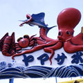 FRP 立体造形看板 浮き彫りレリーフ (蛸など海産物)