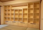家具施工例 畳を傷付けないワゴンがついたお子様用収納 家具施工例 畳を傷付けないワゴンがついたお子様用収納