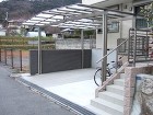 石張りの明るいお庭は120％活用できます... 駐車スペースの拡張　ビフォーアフター