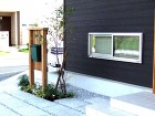 モノトーンのおうちと外構にナチュラル感を... 天然素材にこだわった素敵なお家 草津市
