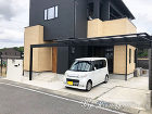 梁延長のカーポートでスタイリッシュなエン... 梁延長のカーポートでスタイリッシュなエン...