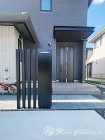スッキリとしたモノトーンのオープン外構　... スッキリとしたモノトーンのオープン外構　...