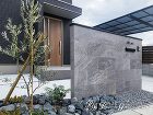 高級感のある大判タイルを使った門柱 守山... 高級感のある大判タイルを使った門柱 守山...