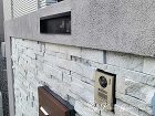 石貼りの門柱がおしゃれなナチュラルモダン外構　守山市