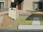 笠木に洋風瓦を使ったかわいい門柱 | 京... シンプルで可愛く　草津市