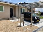 おしゃれな平屋にスタイリッシュ外構　草津... おしゃれな平屋にスタイリッシュ外構　草津...