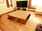 床下収納できるテーブル家具制作例