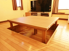 床下収納できるテーブル家具制作例2