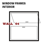 【室内窓用】上部押し開き窓枠セット(無塗装)・金物　マンション用　ID-931
