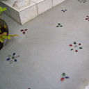 ガラス玉アクセント