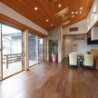 栃木市でほぼ平屋　　宮城県くりこまの国産材の杉材を使った和モダンの木の家