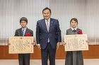 大臣との記念撮影