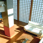 ガラスブロックの二世帯住宅