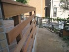 ウッドデッキの曲線で優しさを・・。イぺ｜... IMG_84321
