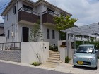 TOYOTAホーム新築外構工事|曲線塗壁... トヨタホーム全景