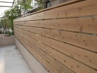 カッコイイウッドデッキ|庭全部をデッキン... 目隠しフェンス