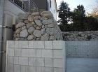 駐車場石積み土留め